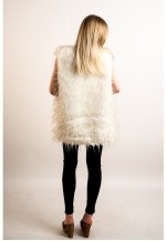 Oversized Faux Fur Gilet in White