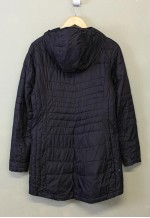Vintage Puffer Coat Black Zip Up Hooded 90s
