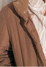 Vintage Puffer Coat Y2K Chunky Overcoat in Brown