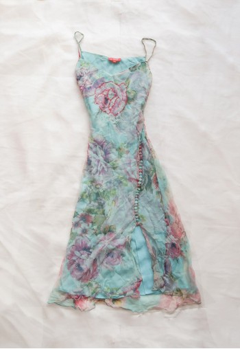 vintage fairy cottage Summery Watercolor Floral Dress