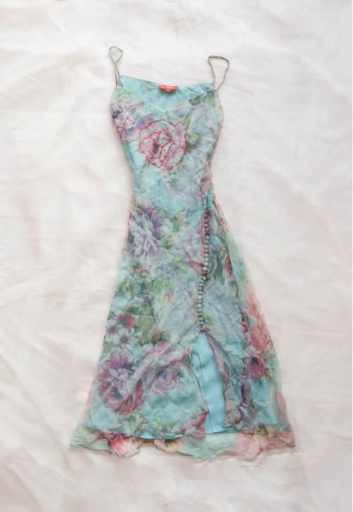 vintage fairy cottage Summery Watercolor Floral Dress