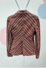 00s Striped Corduroy Blazer Burgundy