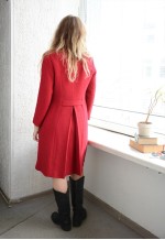 Vintage 70's Red Double Breasted Wool Coat