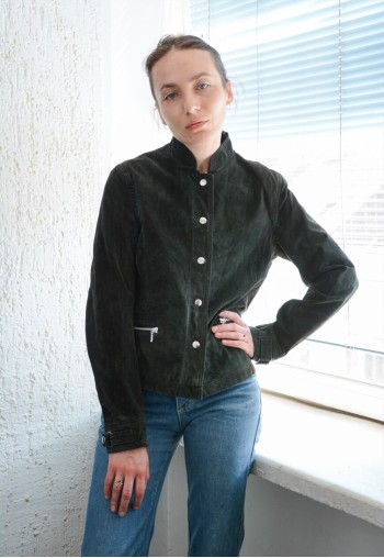 Vintage Grey Suede Jacket