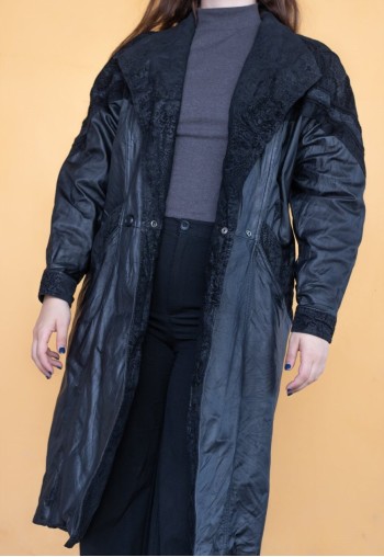 Vintage Leather Jacket Wilsons in Black L