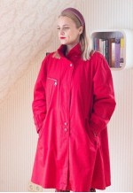 Bright red A line warm vintage jacket
