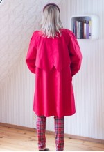 Bright red A line warm vintage jacket