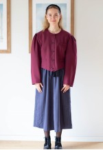 Dark red burgundy short vintage jacket