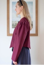 Dark red burgundy short vintage jacket
