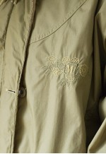 Light green vintage bomber parka jacket