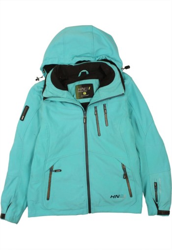 Vintage Premium 90's Active Windbreaker Hooded Full Zip Up Blue