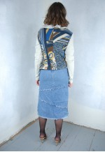 Vintage 90's short button abstract funky cool blazer jacket